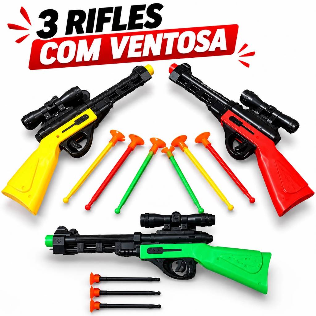 Lança Dardos com ventosa Arminha De Brinquedo MEDIDAS 45CM/10CM/2.5