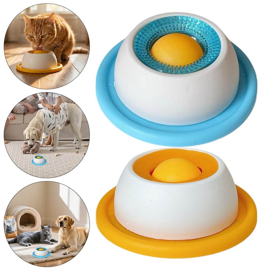 Prato de Lamber para Pets com Ventosa Antiderrapante, Brinquedo Interativo para Cães e Gatos, Alimentador Lento para Red