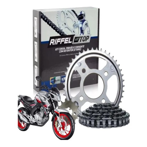 Kit Relação Tração Transmissão Cb Twister com retentor 250 2016 2017 2018 a 2025