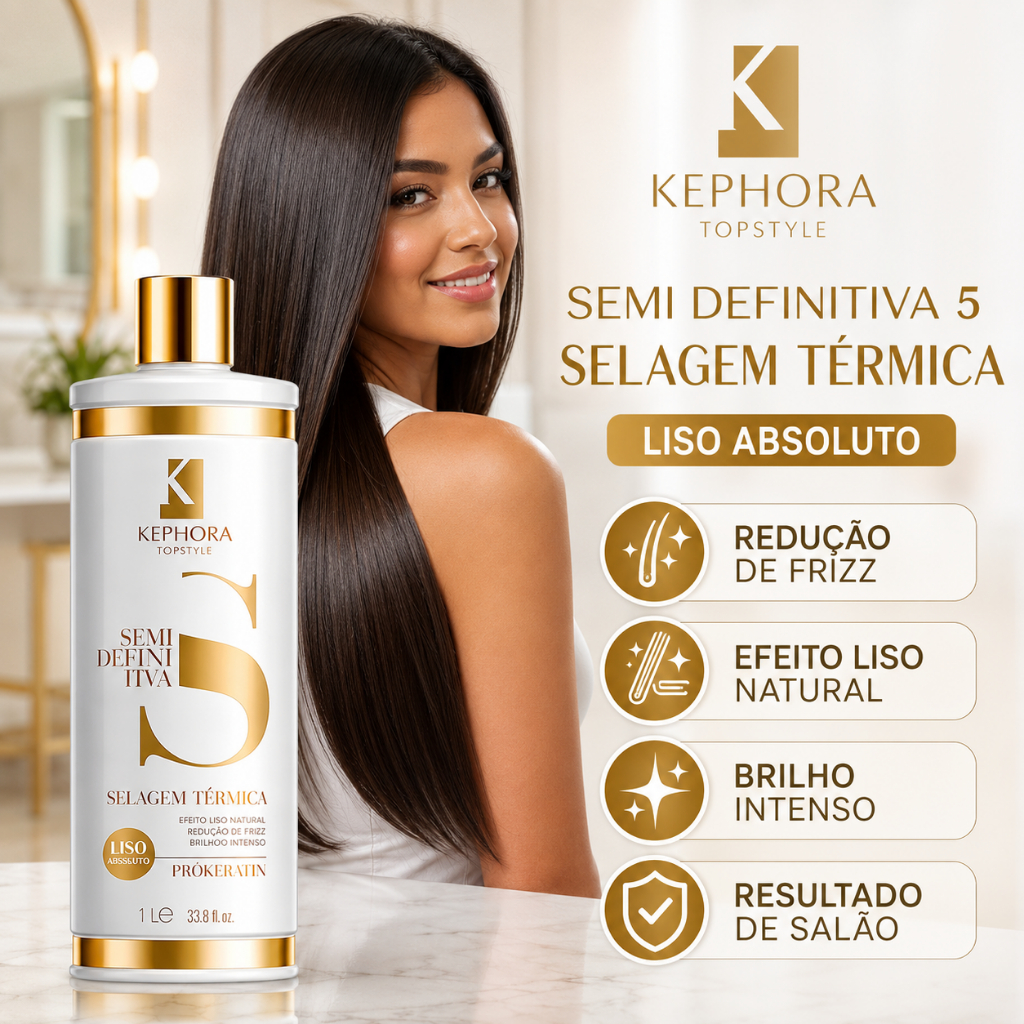 Escova Progressiva Semi Definitiva Kephora 1L Passo Único