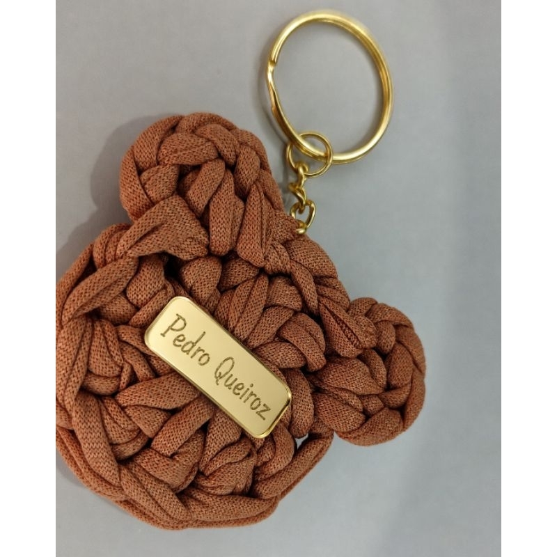 25 Chaveiros ursinho com nome personalizado lembrancinha maternidade, aniversário, chá de bebe