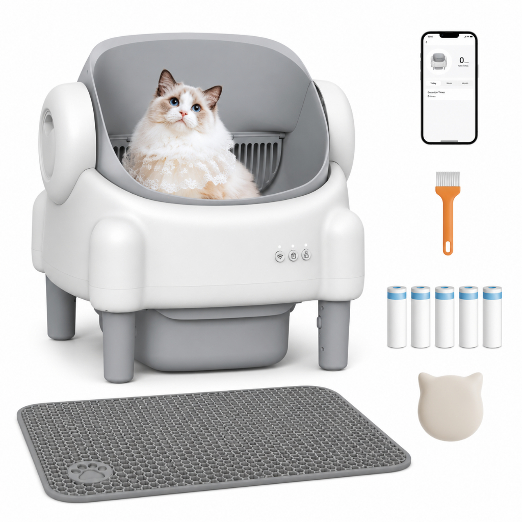 Caixa Automática Inteligente de Lixo De Gato Auto Limpeza Totalmente De Lixo De Gato