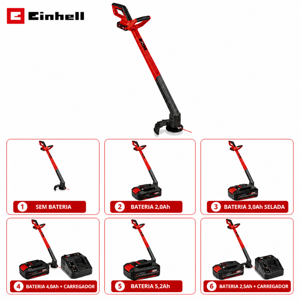 Aparador De Grama A Bateria 18V Einhell 24 Cm Power X-Change