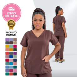 Conjunto Pijama Hospitalar Scrub Profissional Feminino Enfermagem Privativo