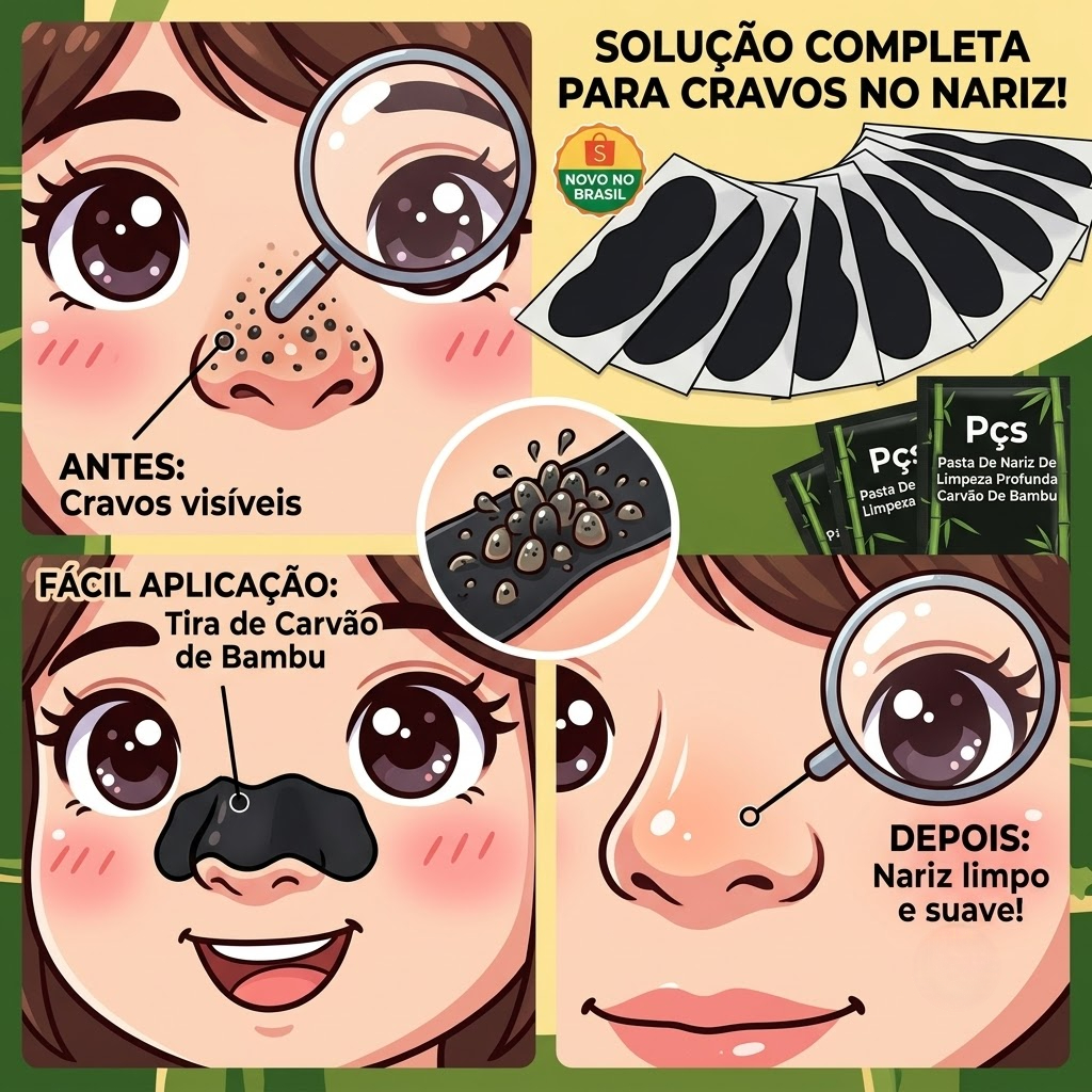 Máscara de Carvão para Rotina de Beleza Remove Cravos e Limpeza Profunda