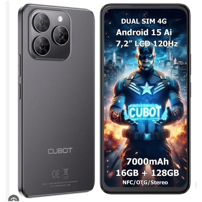 Cubot Note 60 128/16 Com bateria 7000mah andriod 15 Original pronto entregar