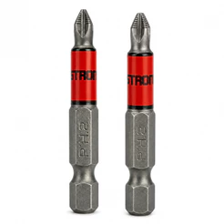 KIT COM 2 Bits Phillips PH2x50mm Ponta Antiderrapante e Magnética - Usado em qualquer marca de parafusadeira.
