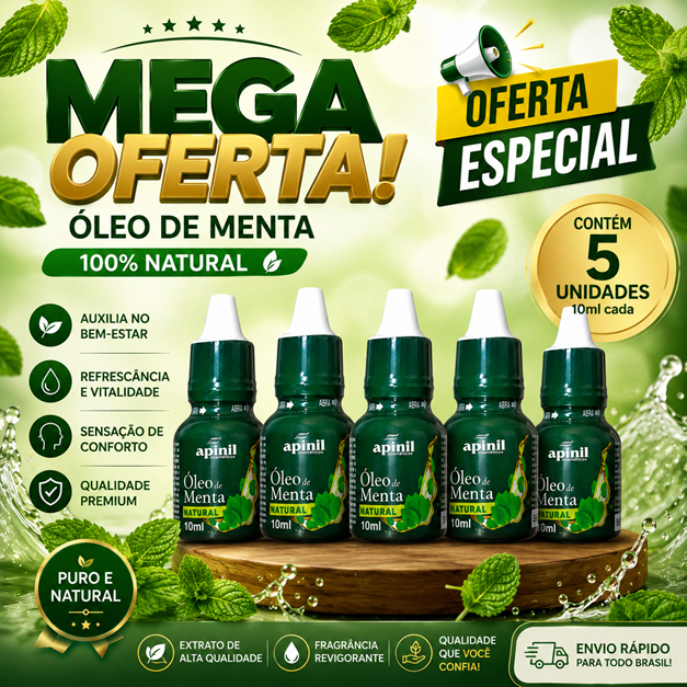 Kit 5 unid Óleo de Menta Apinil