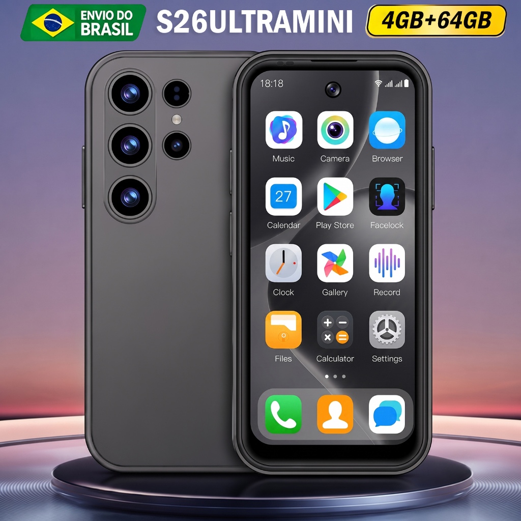 BML Celular S26ULTRAMINI Original Smartphone 64GB/4GB ram 5G LTE Wi-Fi  Sim Android 10 3500mAh 3.73" Tela,Câmera 48MP
