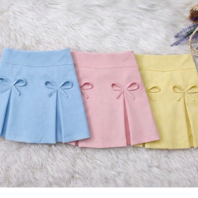 Short Saia Infantil com Laços Alfaiataria Premium Confortável e Charmoso 2 ao 10