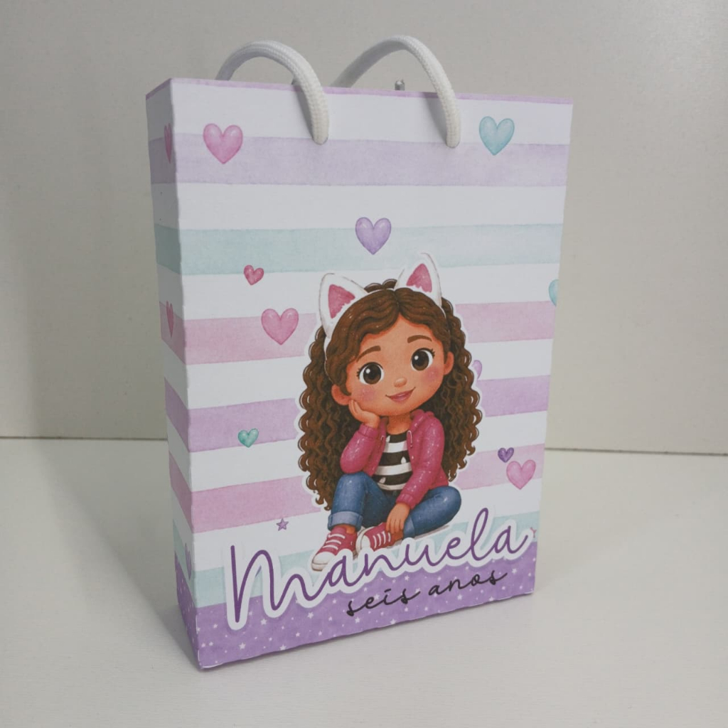 Sacolinha Personalizada Casa Mágica da Gabby Sacola Surpresa l Lembrancinha Festa Infantil l Aniversário l Envio Rápido