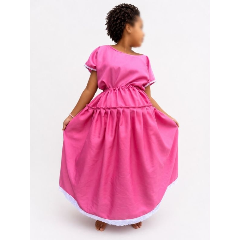 Umbanda Candomblé Saia e Camisu 2 Peças Oxford Rosa Erê Cosme Damião P ao GG PRONTA ENTREGA