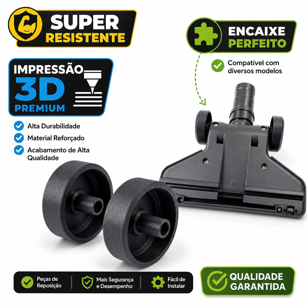 kit de rodas traseiras do Aspirador PHILC PH1100 RAPID TURBO Dura mais que a original