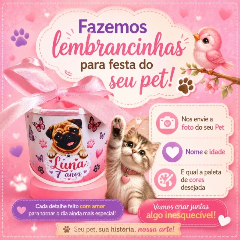 Tubolatas Personalizadas 5x6cm-PET/ Lembrancinhas Aniversário/ Festa Aniversário PET/ VARIOS TEMAS
