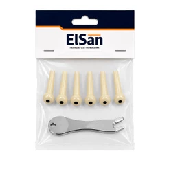 Kit 6 Pinos Para Cordas de Violão Aço e Chave Extratora