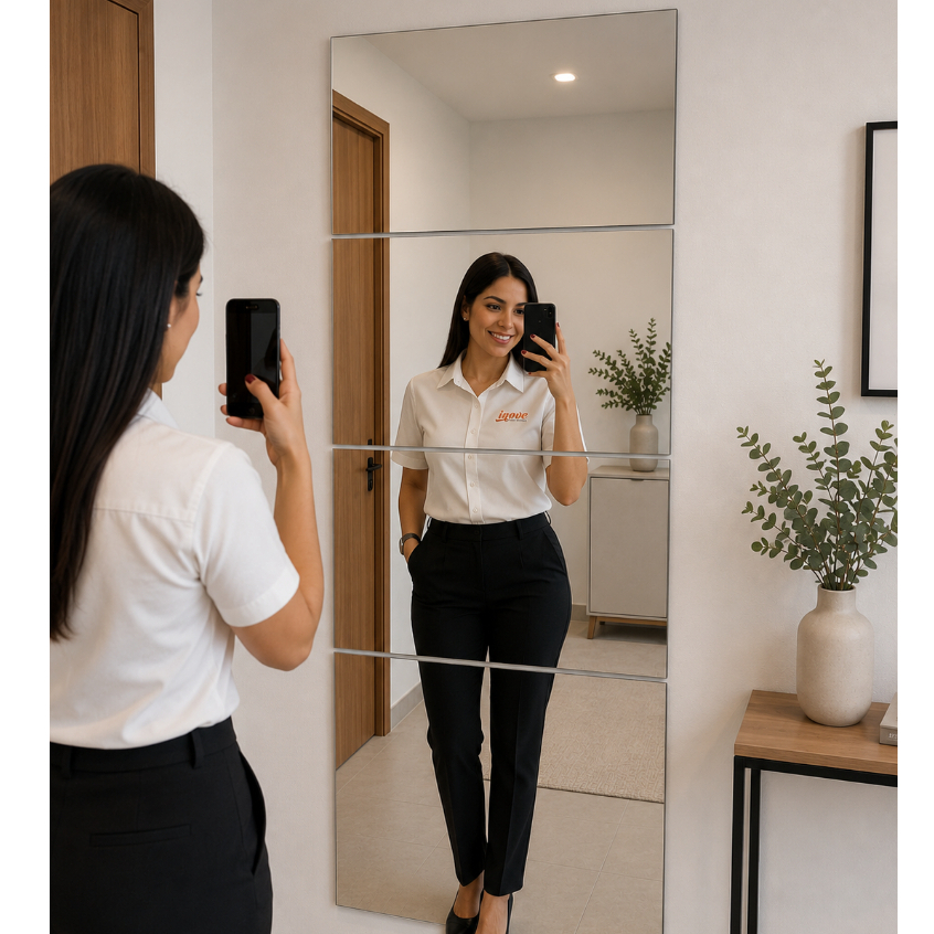 Painel de Espelho Modular 2 Metros x 80 cm