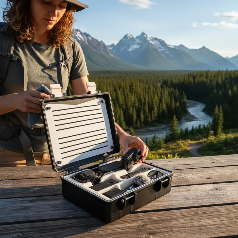Estojo Rígido para DJI Osmo Pocket 3 com Espaço para AirTag e Acessórios – Case