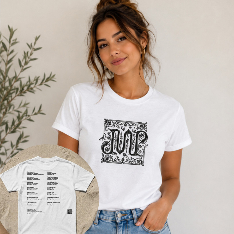 T-Shirt Feminina Masculina Cantor Jão Memórias Póstumas Lançamento Camiseta Basica Estampada Premium Para Turnês