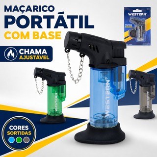 Maçarico Portátil com Base e Chama Ajustável Western 6012