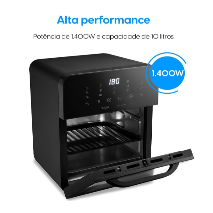 Fritadeira e Forno Elétrico Style Oven Fry 3 em 1 Elgin - 10 Litros, 220V