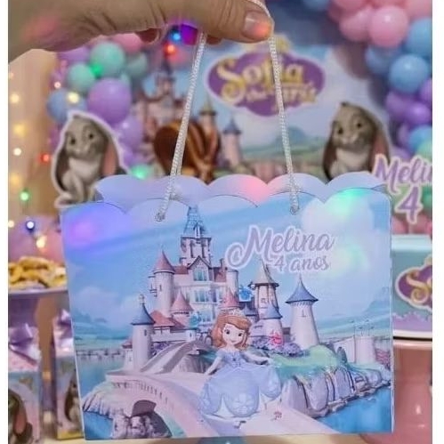 Sacolinha Personalizada A Princesa Sofia Lembrancinha Festa Aniversário