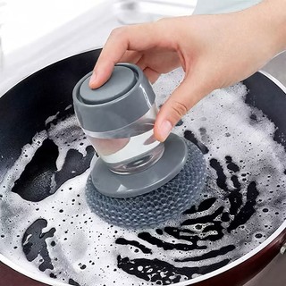 Escova de Louça/Panela De Aço com Dispenser Recipiente para Detergente Fogão Cozinha Limpeza Esponja
