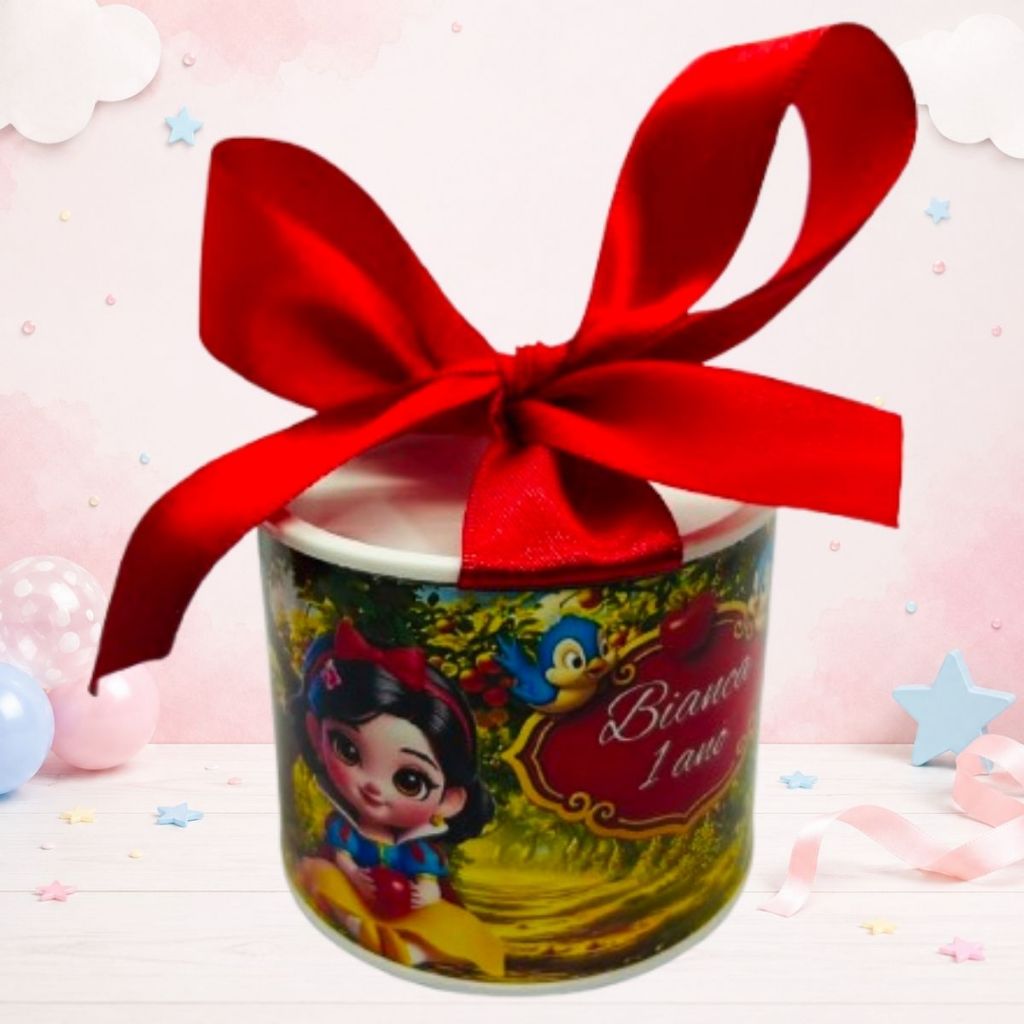 Kit tubolatas personalizadas 5x6cm Branca de Neve •Lembrancinha maternidade l aniversário |chá de bb