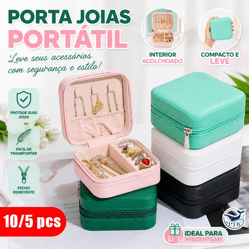 KIT10/5 Porta Joia MIni De Bolsa Para Viagem Portátil Organizador Multifuncional para Bijuterias XSSH