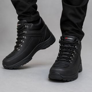 Bota Coturno Masculino Moto Trilha Robusto E Duravel Preto Tenis Estiloso e Classico