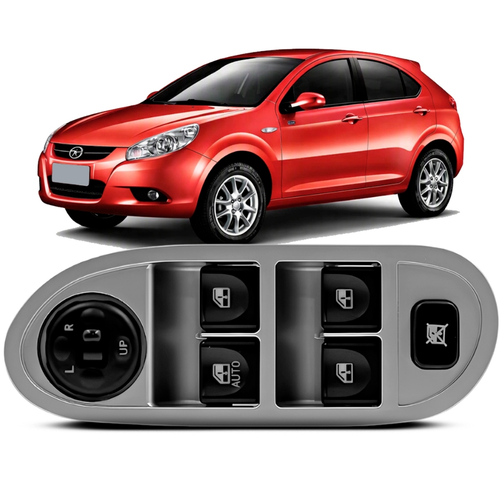 Botão Comando Vidro Elétrico Jac J3 2010 a 2013 Hatch Sedan