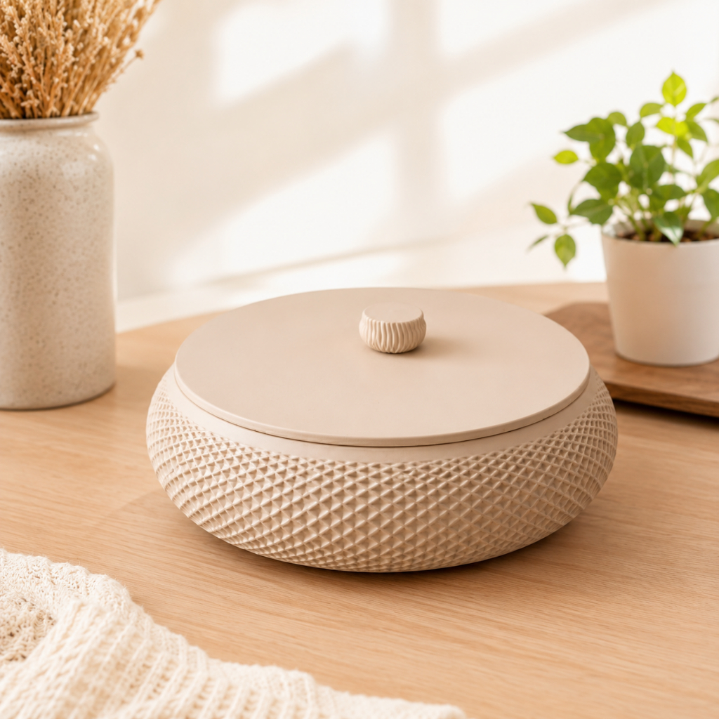 Cesta Porta Objeto Organizador Bancada Multiuso Moderno Porta Treco Decorativo Minimalista Vazado