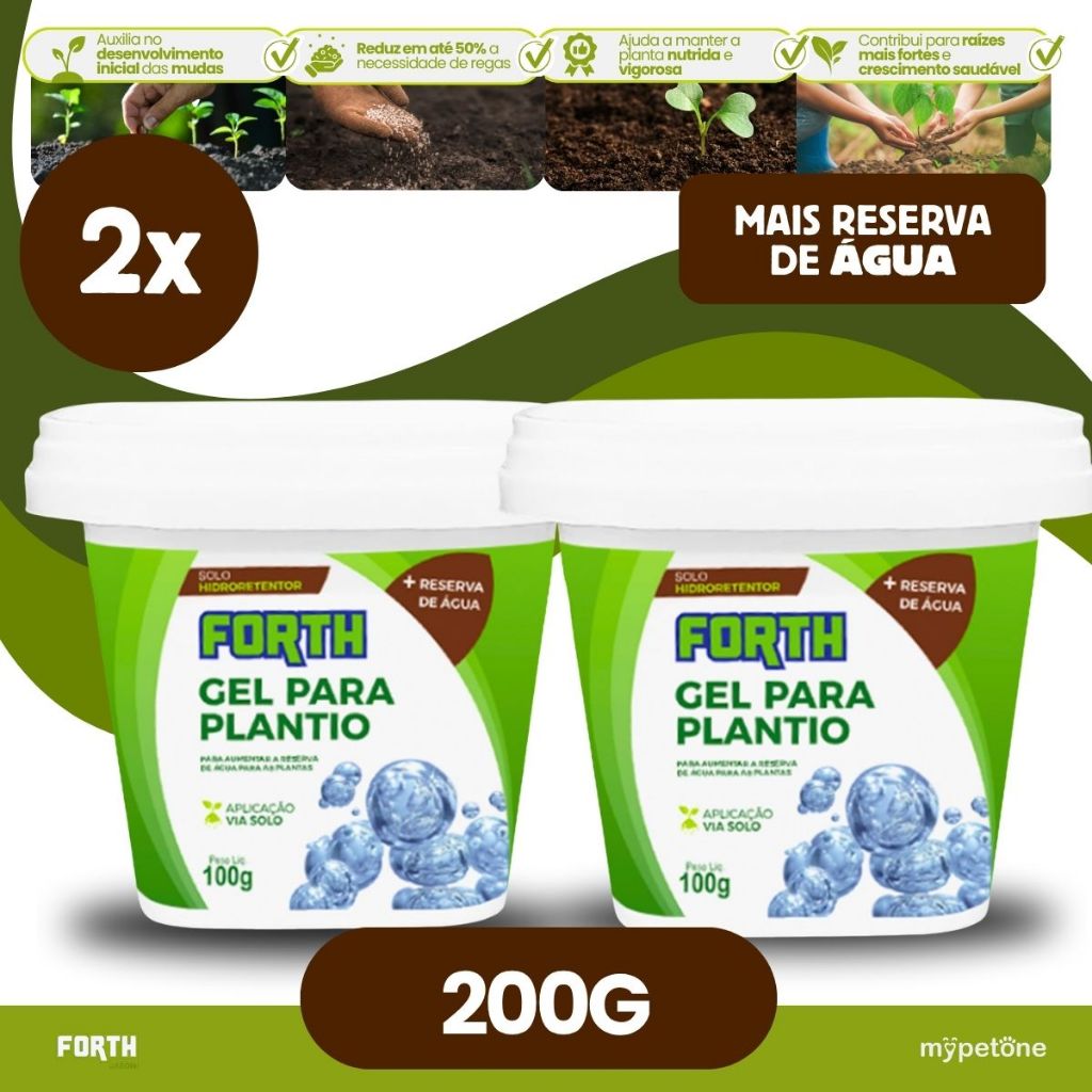 Kit 2 Forth Gel para Plantio Adubo Fertilizante 100g