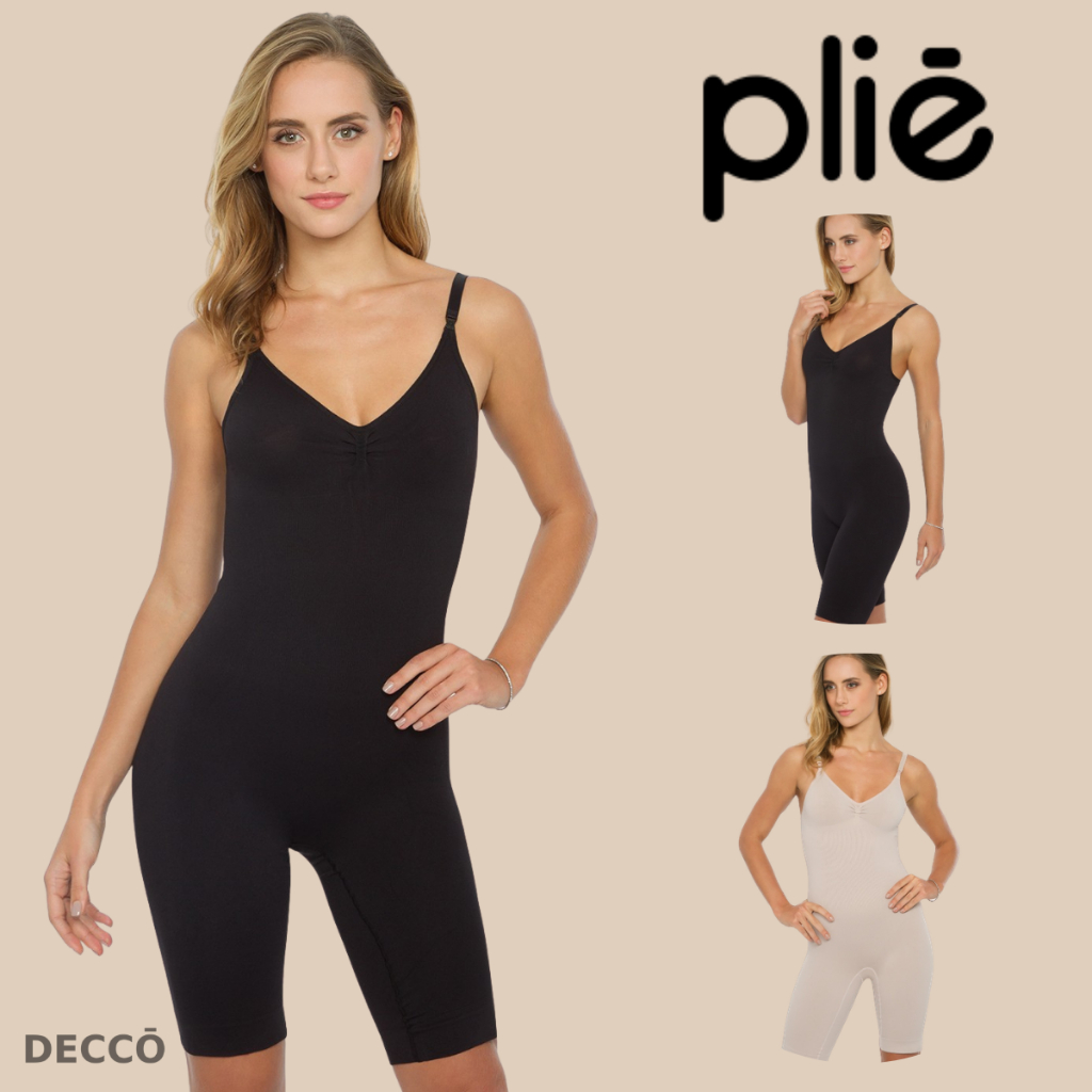 Cinta Modeladora Body Macaquinho Plie Redutor de Medidas e Realca os Seios Com Alcas Ajustaveis