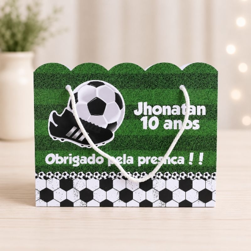 Kit Sacolinhas Personalizadas para Festa Futebol - Monte em casa
