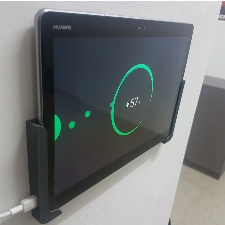Suporte De Parede expositor Universal Compatível Tablets e celulares tamanho ajustavel