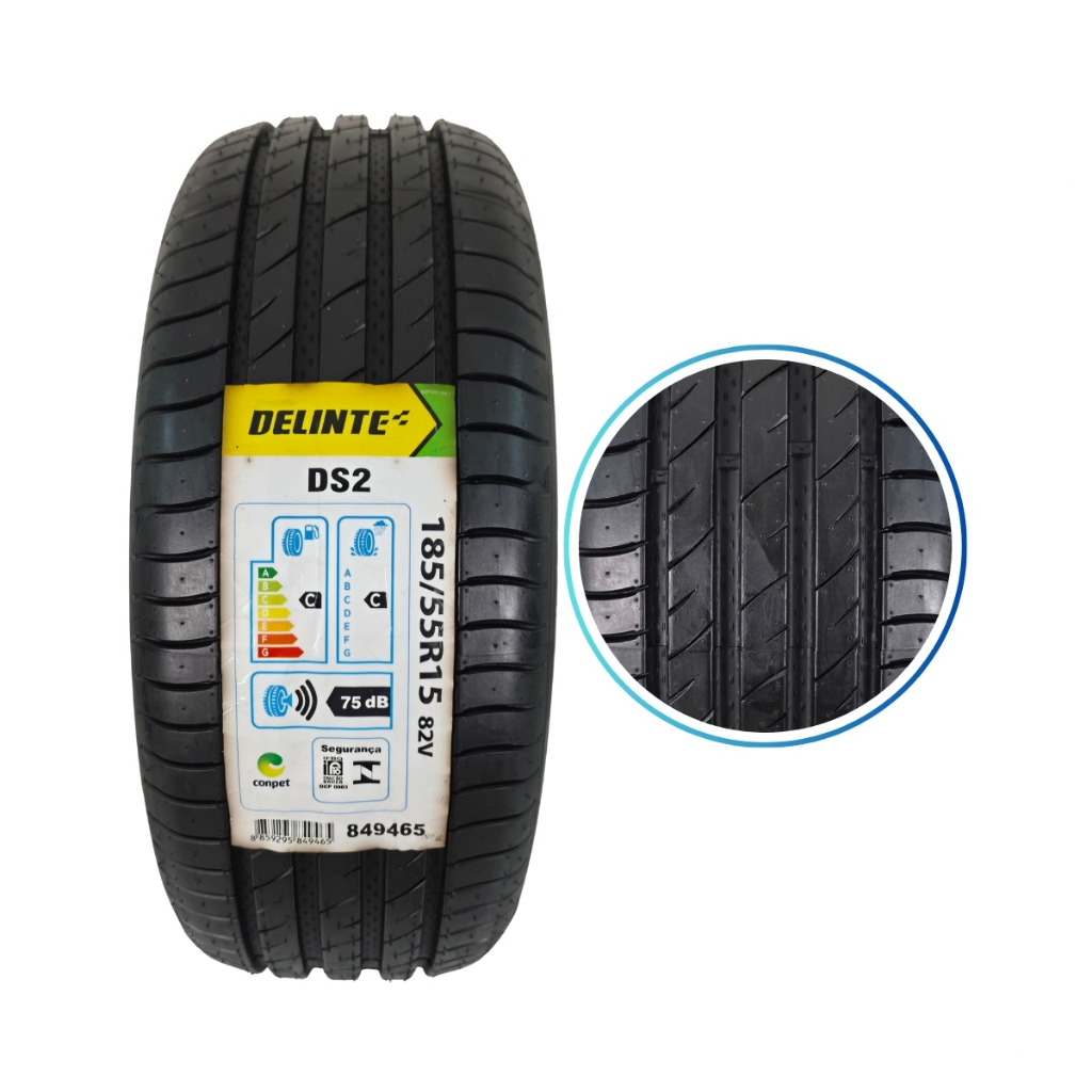 Pneu NOVO 185/55R15 82V Delinte DS2 Celta Classic Corsa Prisma Palio Siena Fiest