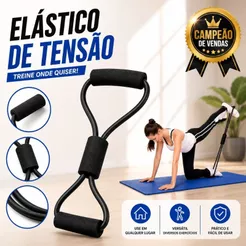 Elástico de Tensão para Exercícios Formato 8 Treino Funcional Fisioterapia Ombro Braço Glúteo