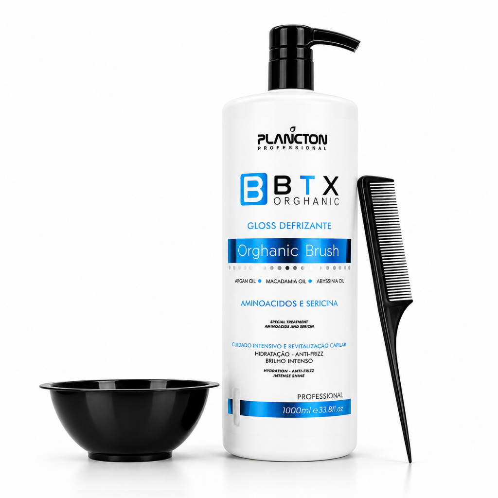 BTX Orghanic Brush 1L – Gloss Defrizante + Kit Aplicador Grátis