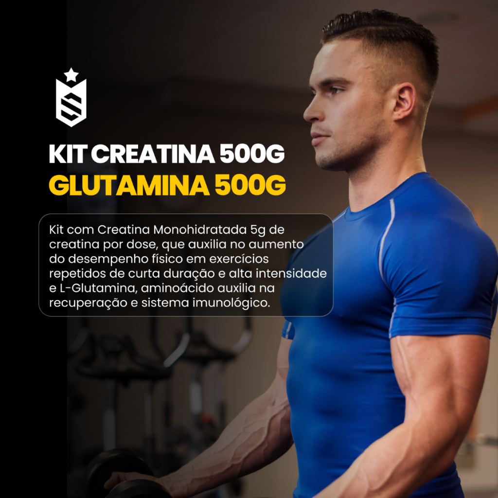Kit Creatina Monohidratada 500g + Glutamina 500g 100% Pura - Soldiers Nutrition · foto 2