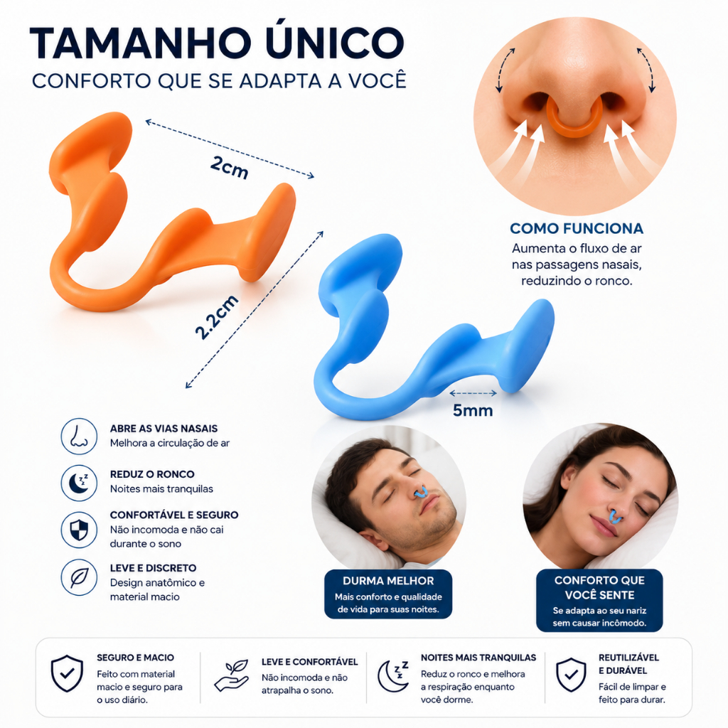 Dilatador Nasal em Silicone Azul que Reduz Ronco — imagem 2 de 2