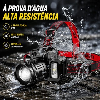 Lanterna de cabeça à prova d'água Carpei