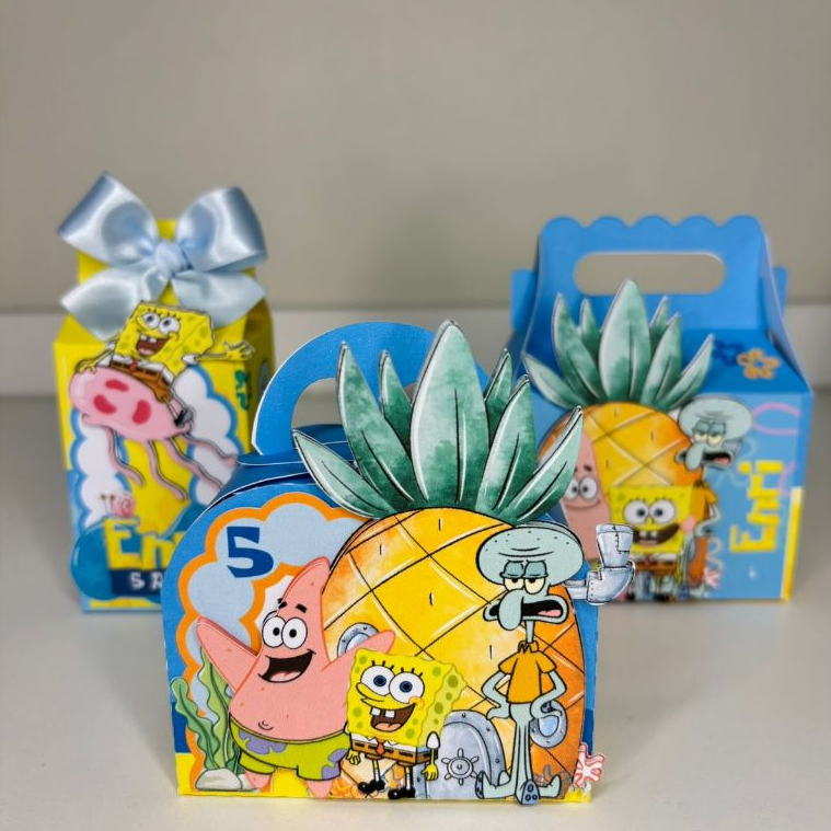 Kit Festa Bob Esponja  | Lembrancinhas | Festa | Aniversário | Personalizados | Caixinhas