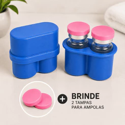 Porta Ampolas 3ml DUPLO Organizador Geladeira Transporte Compacto para 2 Unidades Tirzepadida BRINDE