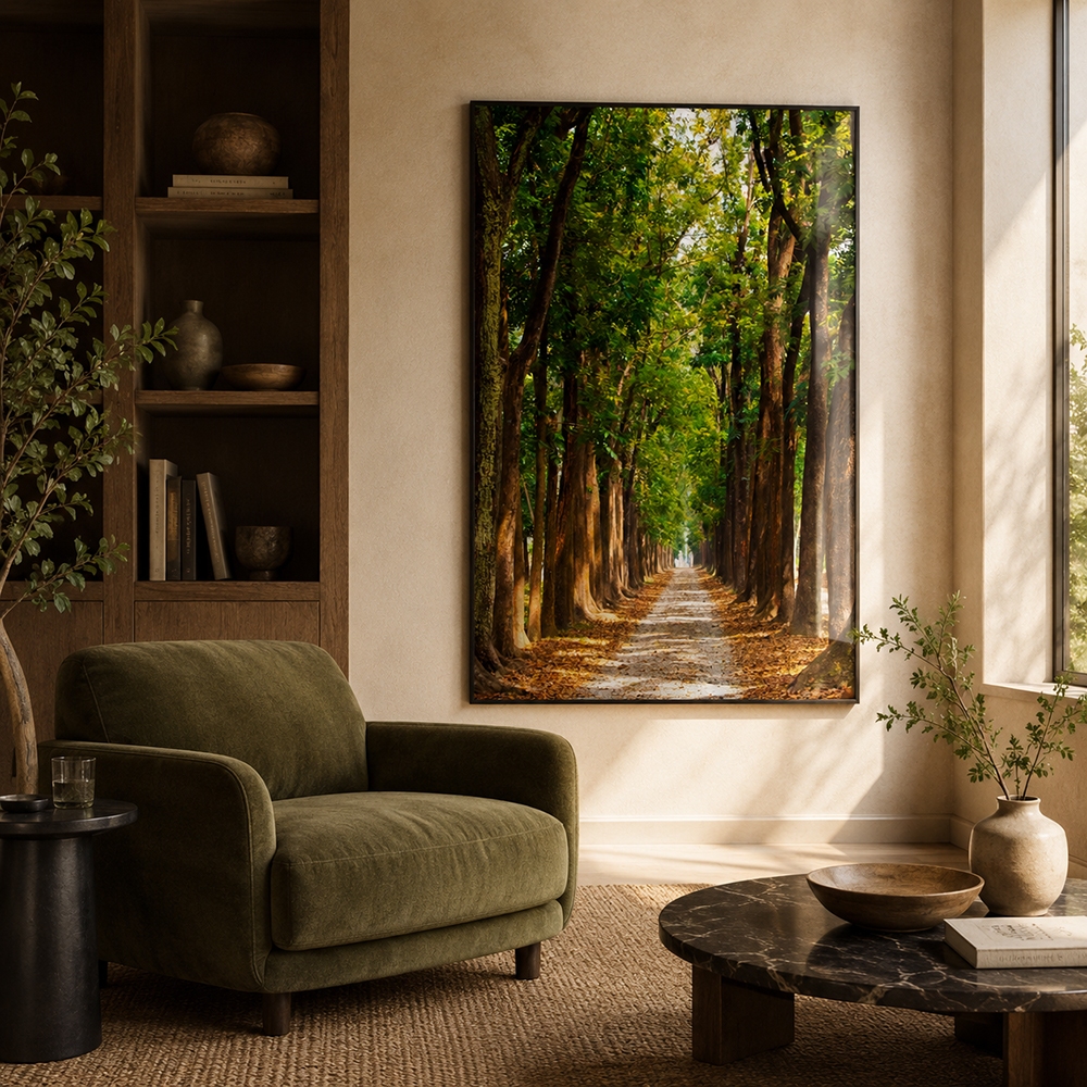 Quadro Decorativo Estrada Da Vida Com Moldura Para Sala Quarto Escritorio