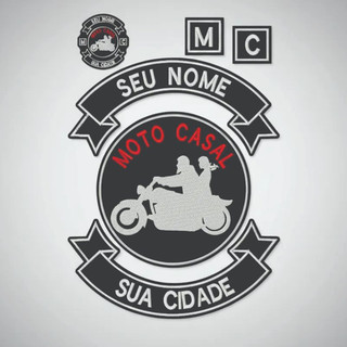 Kit Patch Bordado Para Motocasais Personalizado - Bordado Patch Motoclube Motocasais Motociclistas