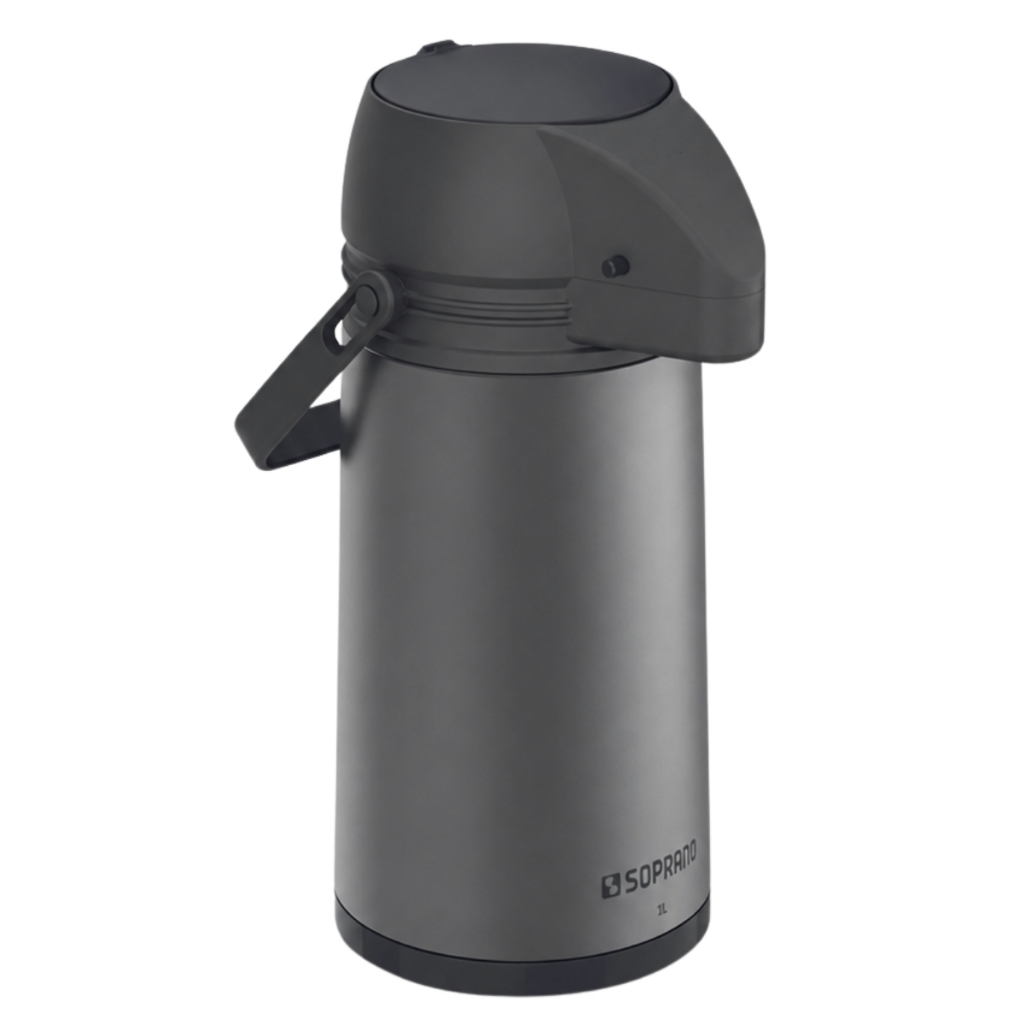 Garrafa Térmica Single 1 Litro Cinza Soprano