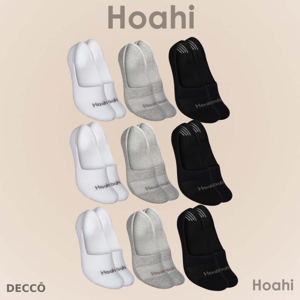 Kit com 9 Meias Sapatilha Hoahi Unissex, Cano Baixo, Confortável, Ideal para Cal