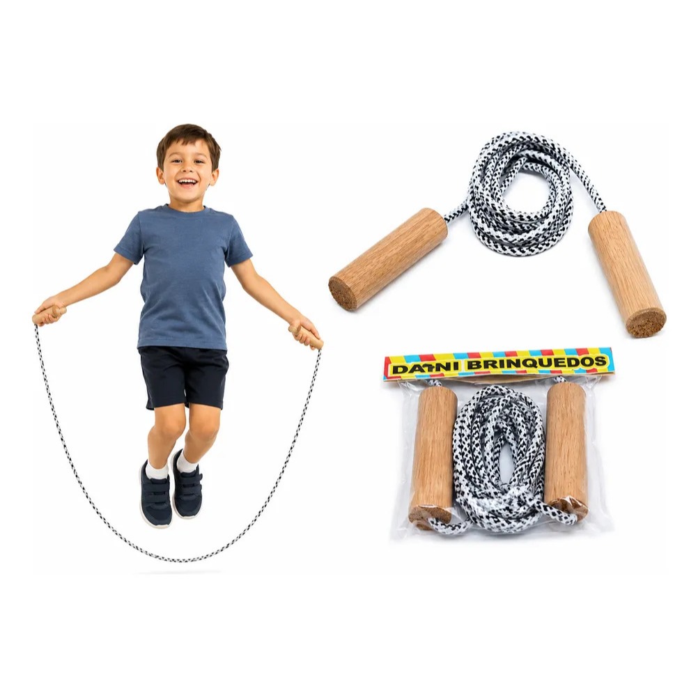 Kit 10 Pula Corda De Algodão Madeira Lembrancinha Festa Junina Prenda Atacado