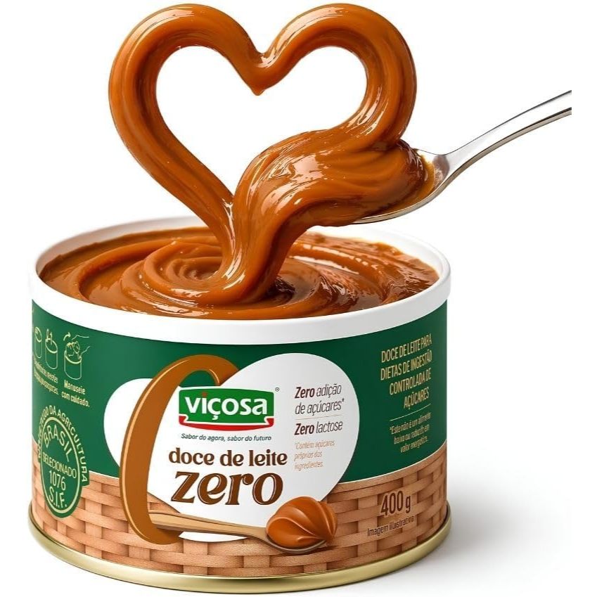 Doce de Leite Viçosa Zero Adição de Açúcares Sem Lactose 400g