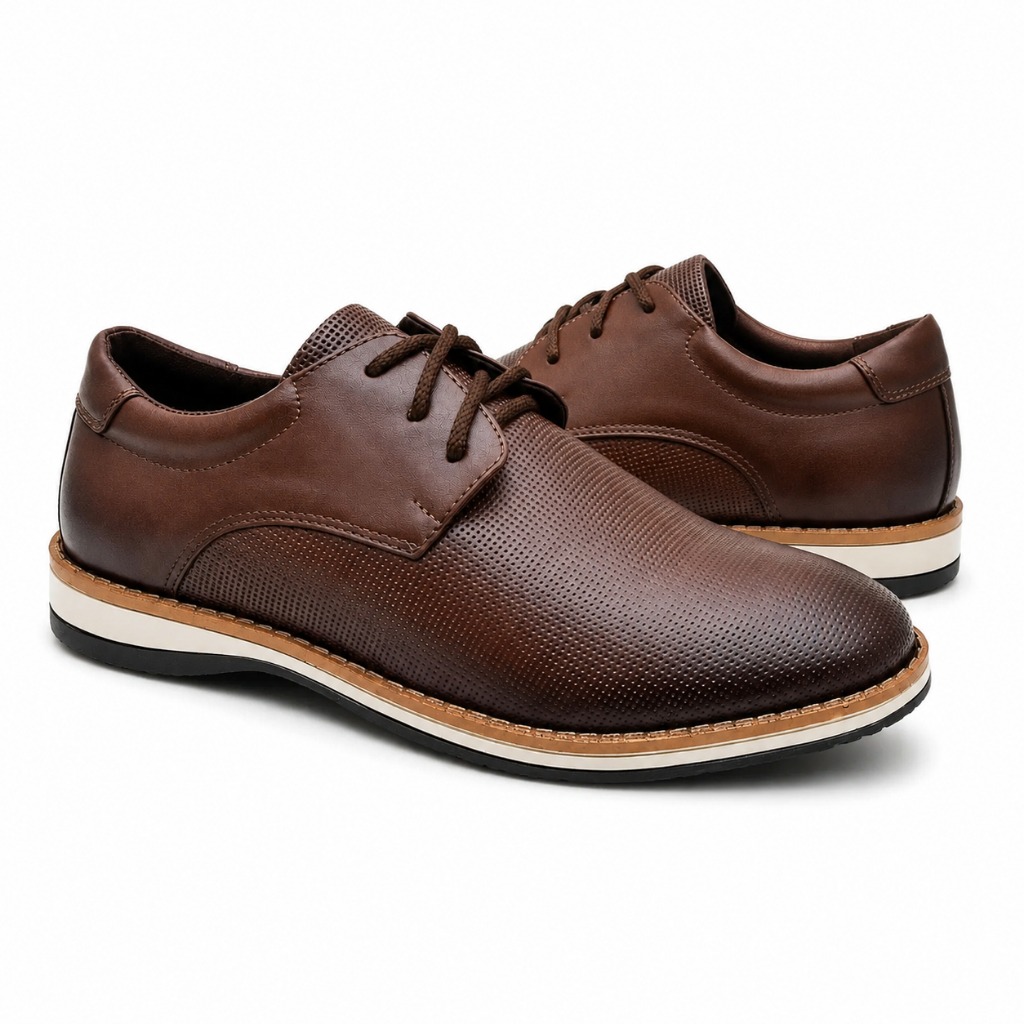 Sapato Derby Masculino Social Casual Esporte Fino Confortável com Cadarço